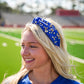 Game Day Charms Knotted Headband - Blue - Southern Belle Boutique