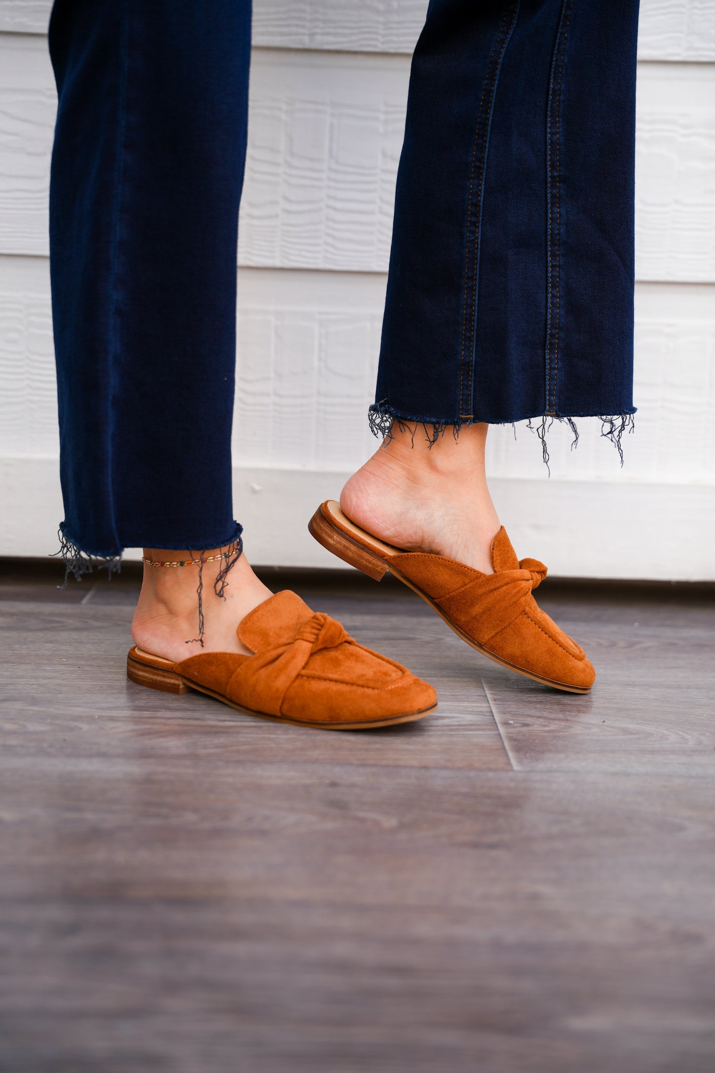 Sheena Suede Knot Mule - Camel