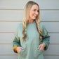 Elysia Hoodie Sweater - Slate Green
