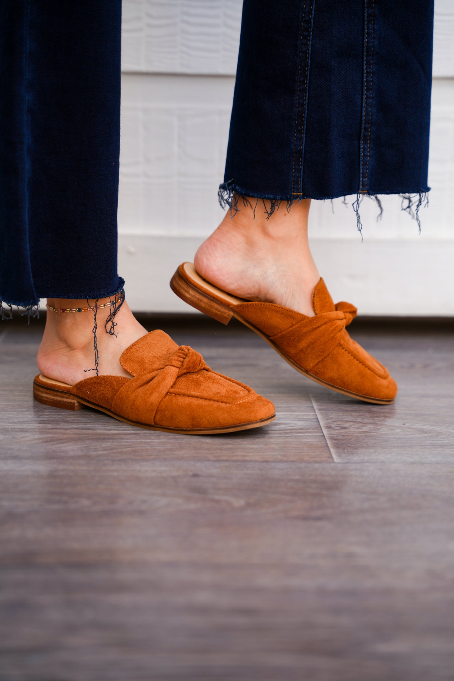 Sheena Suede Knot Mule - Camel
