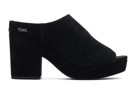 Florence Black Suede Heel - Southern Belle Boutique