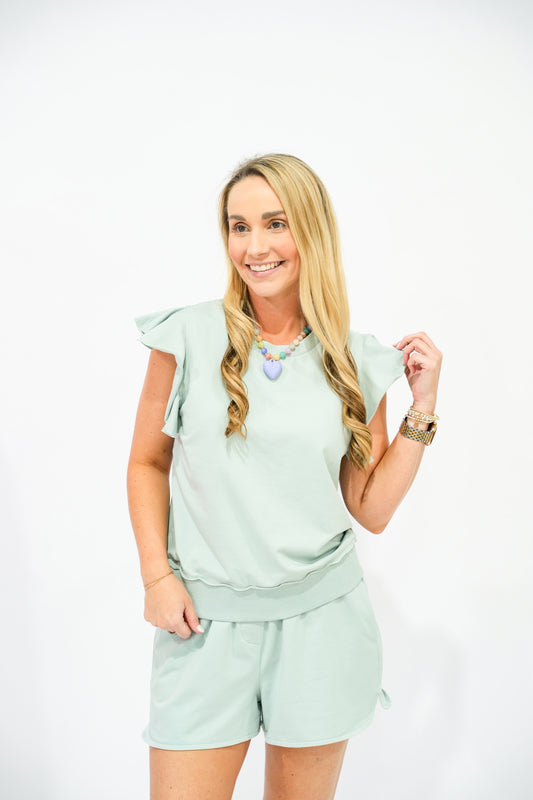 China Shorts - Aquamarine - Southern Belle Boutique