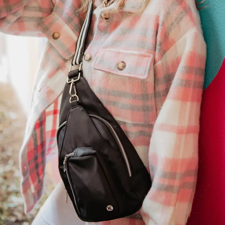 Black Sling Bag - Southern Belle Boutique