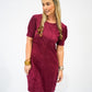 Demi Suede Dress - Bordeaux