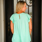 Mint Flutter Sleeve Top - Southern Belle Boutique