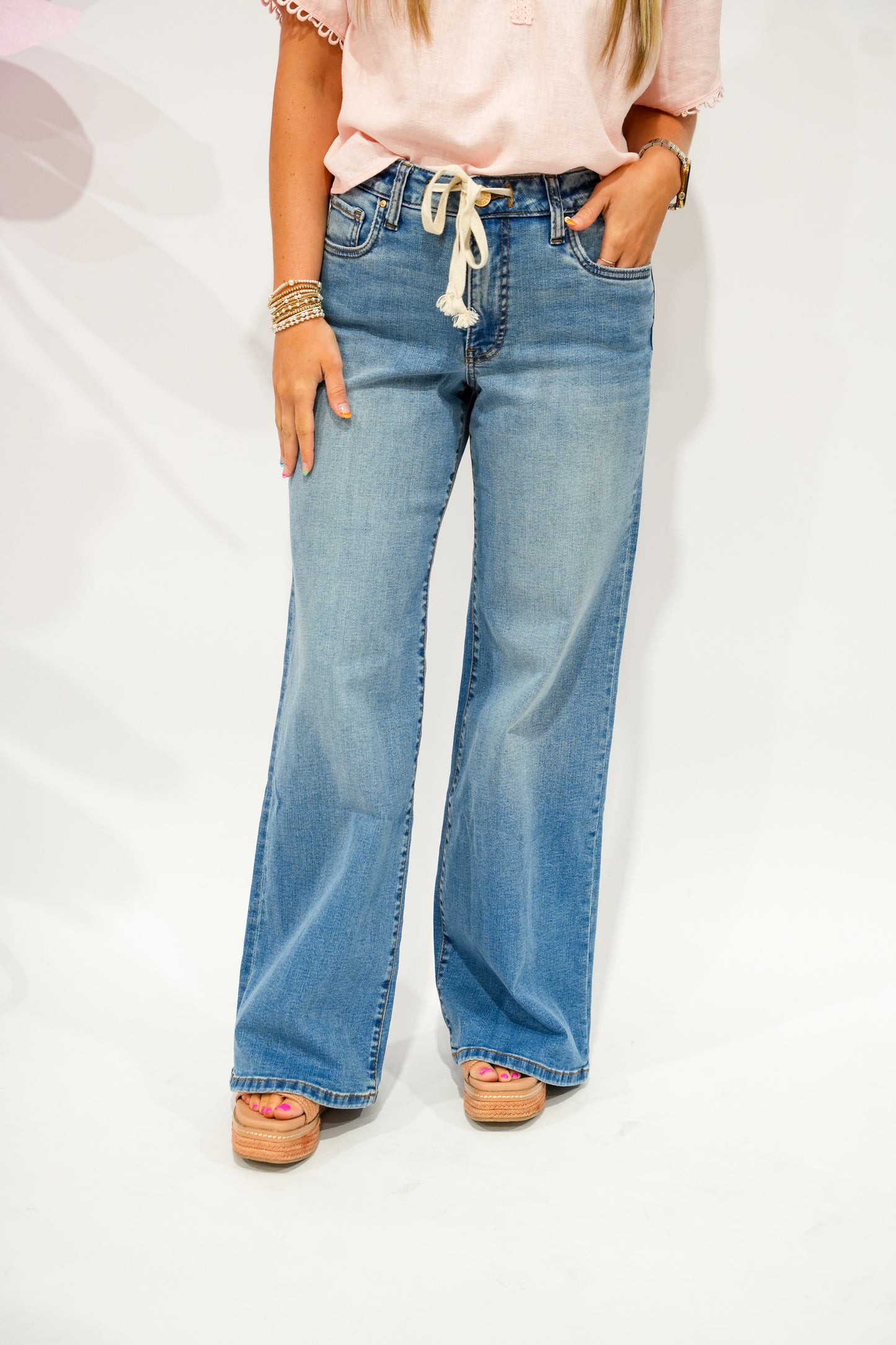 Maya High Rise Wide Leg - Protect Wash - Southern Belle Boutique