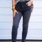 Donna High Rise Ankle Skinny - Complextion Black
