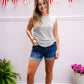 Slub Striped Top - Grey - Southern Belle Boutique