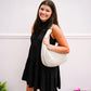 Black Back Bow Halter Dress