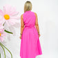 Hot Pink Sleeveless Maxi Shirt Dress - Southern Belle Boutique