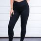 Black High Waist Crossover Legging