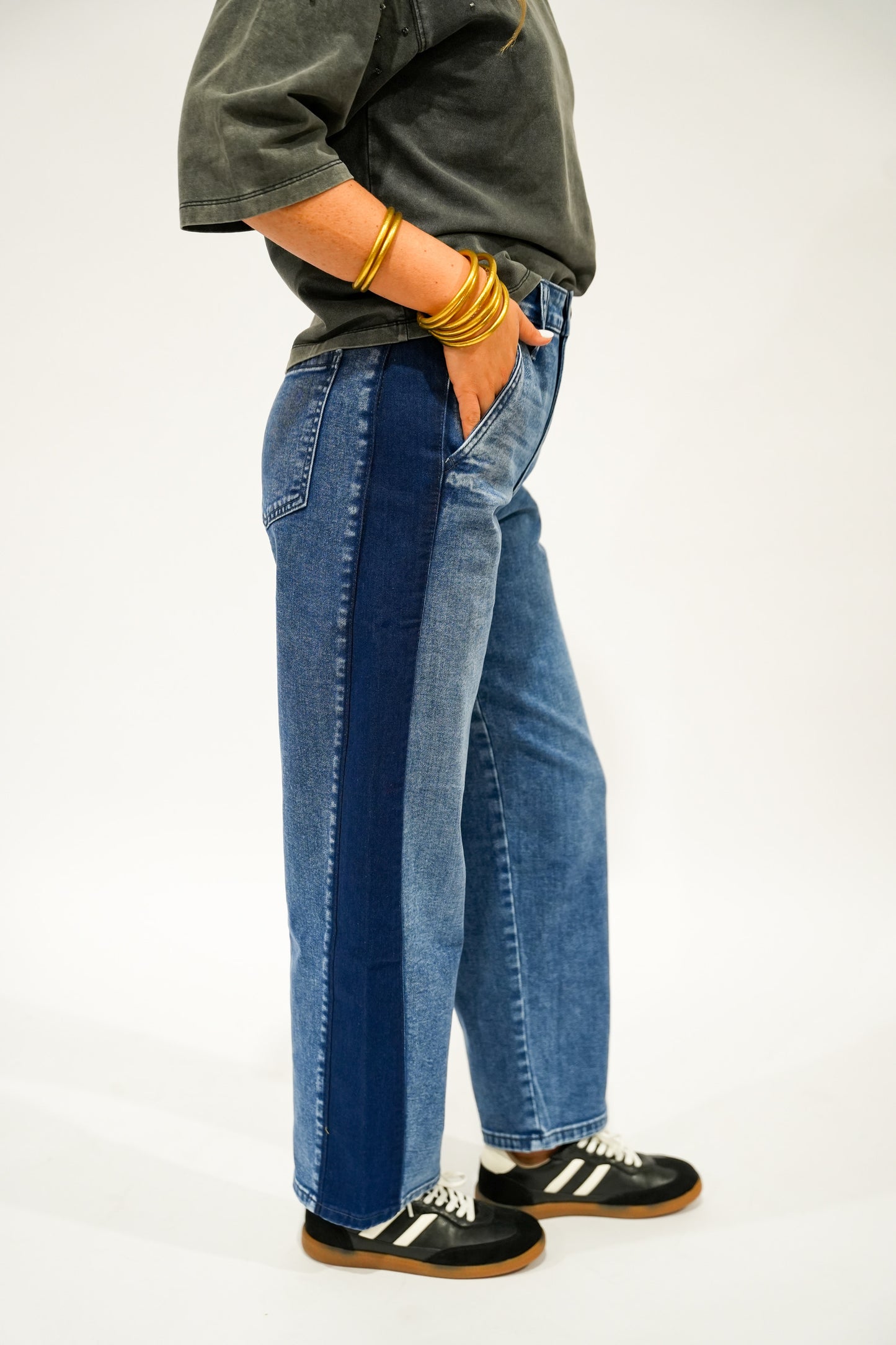 Ashton Wide Leg Barrel Jean - Power