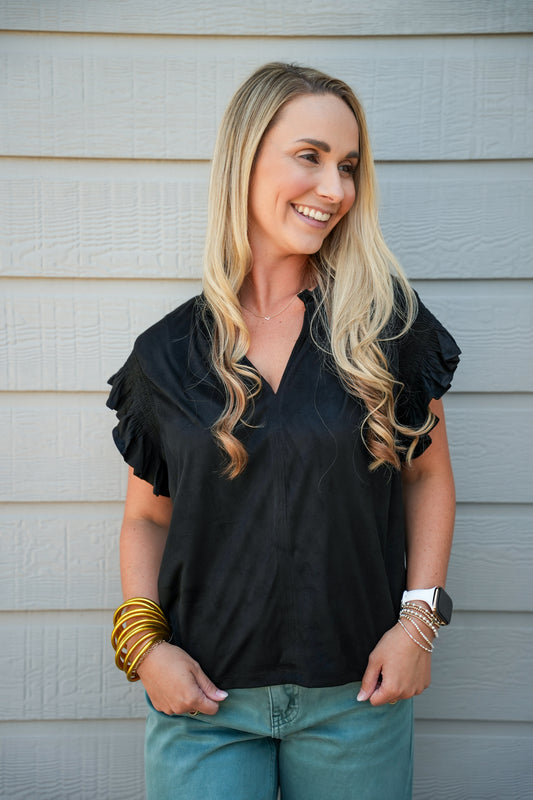 Nicola Top Suede - Black