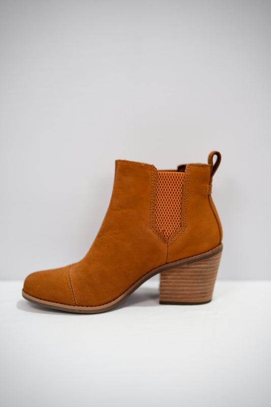 Everly Tan Nubuck Heeled Boot - Southern Belle Boutique