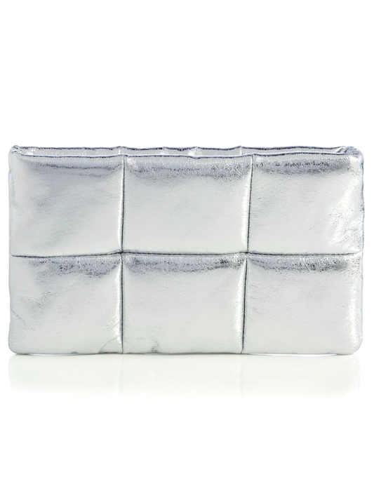 Skyler Zip Pouch - Silver - Southern Belle Boutique