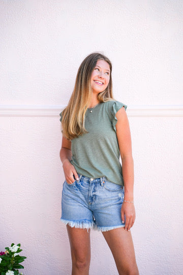 North Top - Slate Green - Southern Belle Boutique