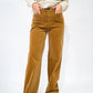 Anabel Wide Leg Pant - Spicewood Brown