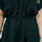 Black Tie Waist Shirt Dress - Southern Belle Boutique