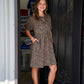 Front Bow Tie Dress - Animal - Southern Belle Boutique