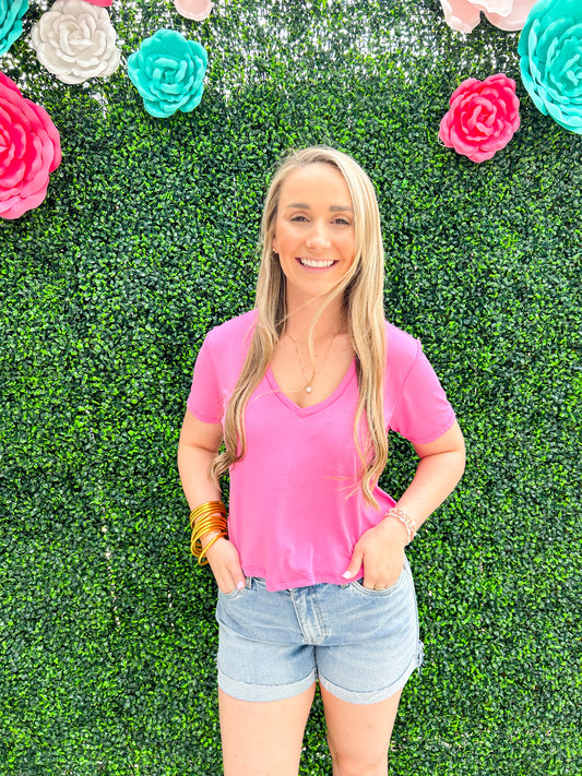 Baby Megan Tee - Pink Tuberose - Southern Belle Boutique