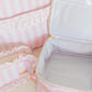 Ruffled Nylon Lunchbox - Pink Polka Stripe