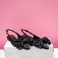 Black Bow Slingback Flat