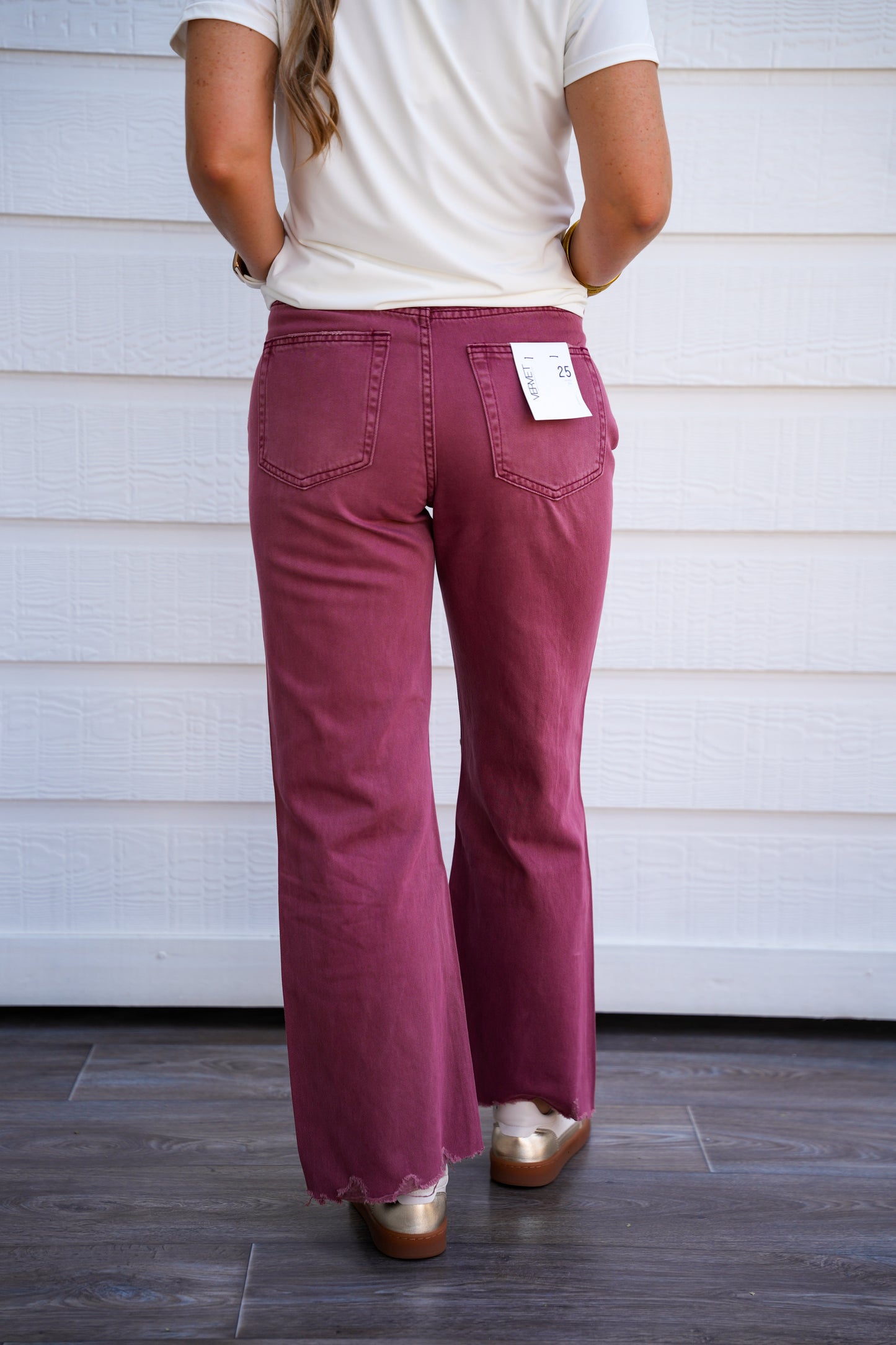 Super High Rise 90's Vintage Crop Flare Jeans - Russet Brown - Southern Belle Boutique