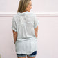 Dusty Blue/White Striped Blouse
