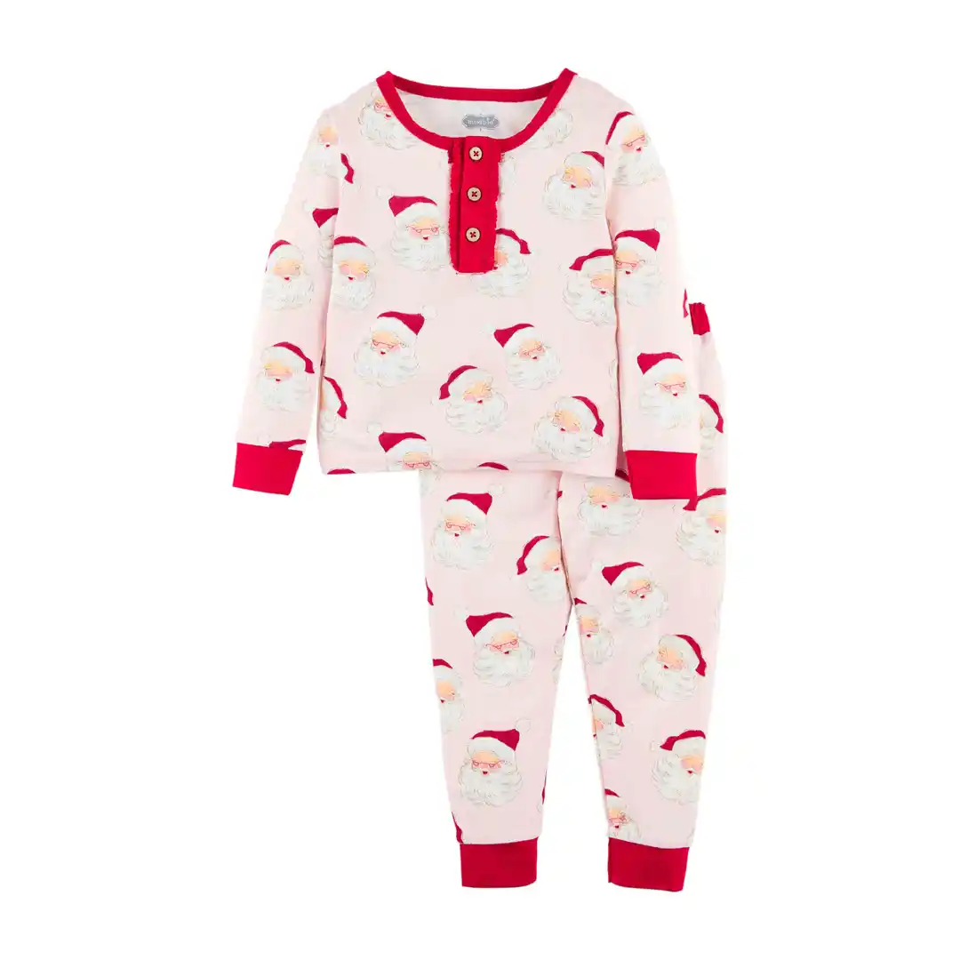 Pink Vintage Santa Pajama Set - Southern Belle Boutique
