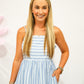 Lt Blue Striped Maxi Dress - Southern Belle Boutique