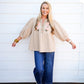 Taupe Embroidered Blouse