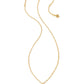 Crystal Letter L Short Pendant Necklace Gold White - Southern Belle Boutique