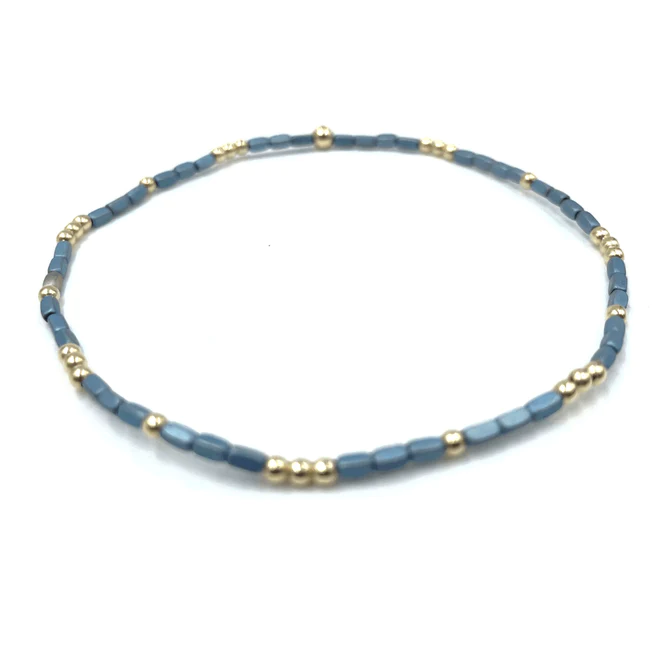 Harbor Bracelet in Blue + Gold - Southern Belle Boutique