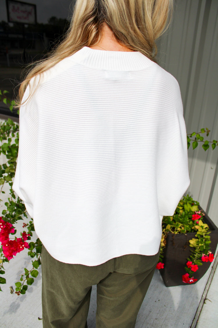 Dolman Sleeves Sweater - Off White