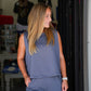 Slate Flowy Tank - Southern Belle Boutique