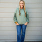 Elysia Hoodie Sweater - Slate Green