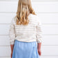 Mustard Striped Terry Knit Top