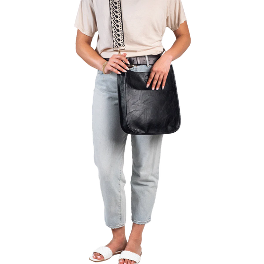 Classic Vegan Leather Messenger - Southern Belle Boutique
