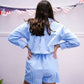 Striped Blue Romper