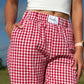 Red Gingham Pants