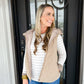 Taupe Quilted Vest