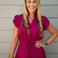 Satin Tiered Maxi Dress - Fall Red