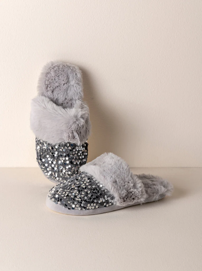 Fiesta Slippers - Silver - Southern Belle Boutique