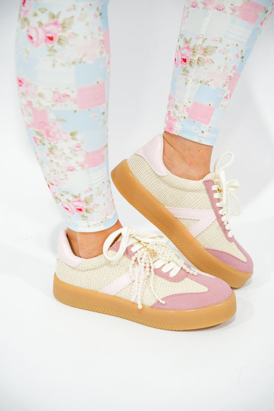 Axel Woven Sneaker - Pink - Southern Belle Boutique