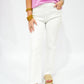Kelsey High Rise Ankle Flare - Optic White - Southern Belle Boutique