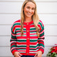 Red Color Stripe Holiday Christmas Sweater