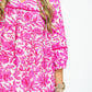 Gloria Fuchsia Print Blouse - Southern Belle Boutique