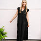 Black Multi Ruffled Dress