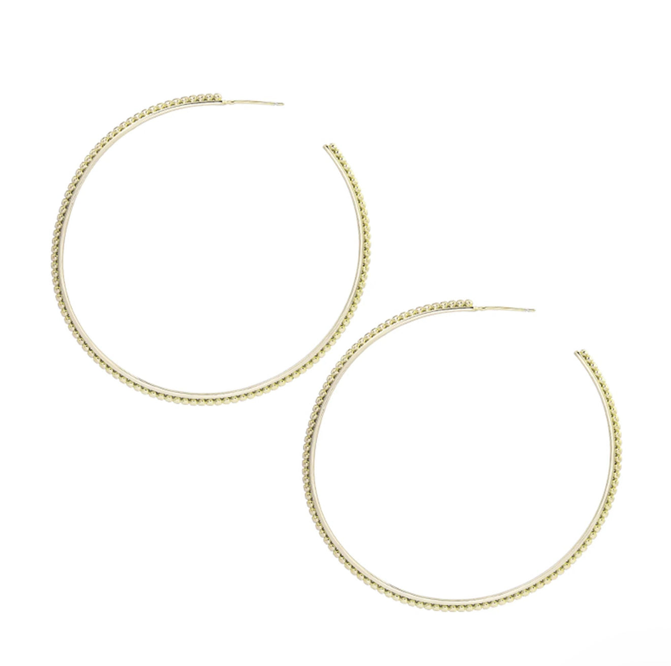 Large Beaded Hoop Earrings - Southern Belle Boutique