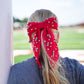 Game Day Charms Bow Clip - Red - Southern Belle Boutique